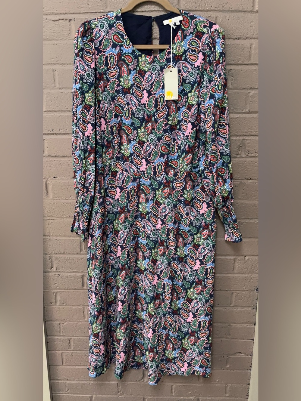 Boden NWT Paisley Long-Sleeve Dress 14